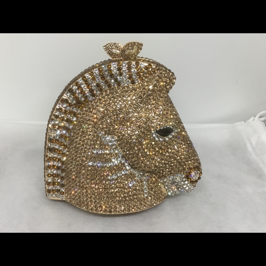 Extraordinary Horse Minaudiere Crystal Bag